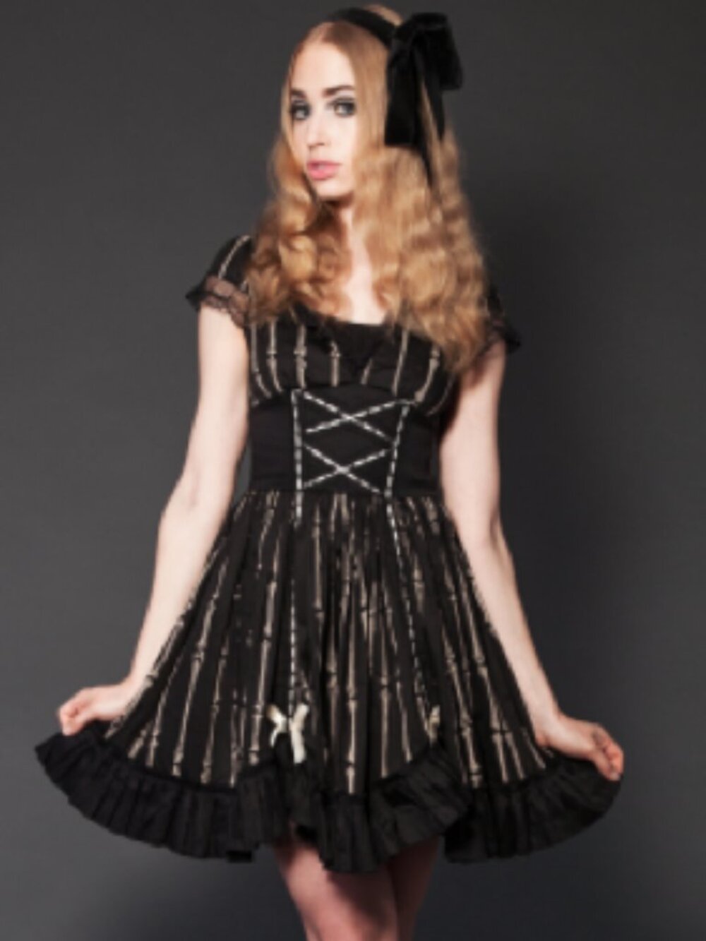 Lip Service Lolita Bones Corset Dress - Sz M